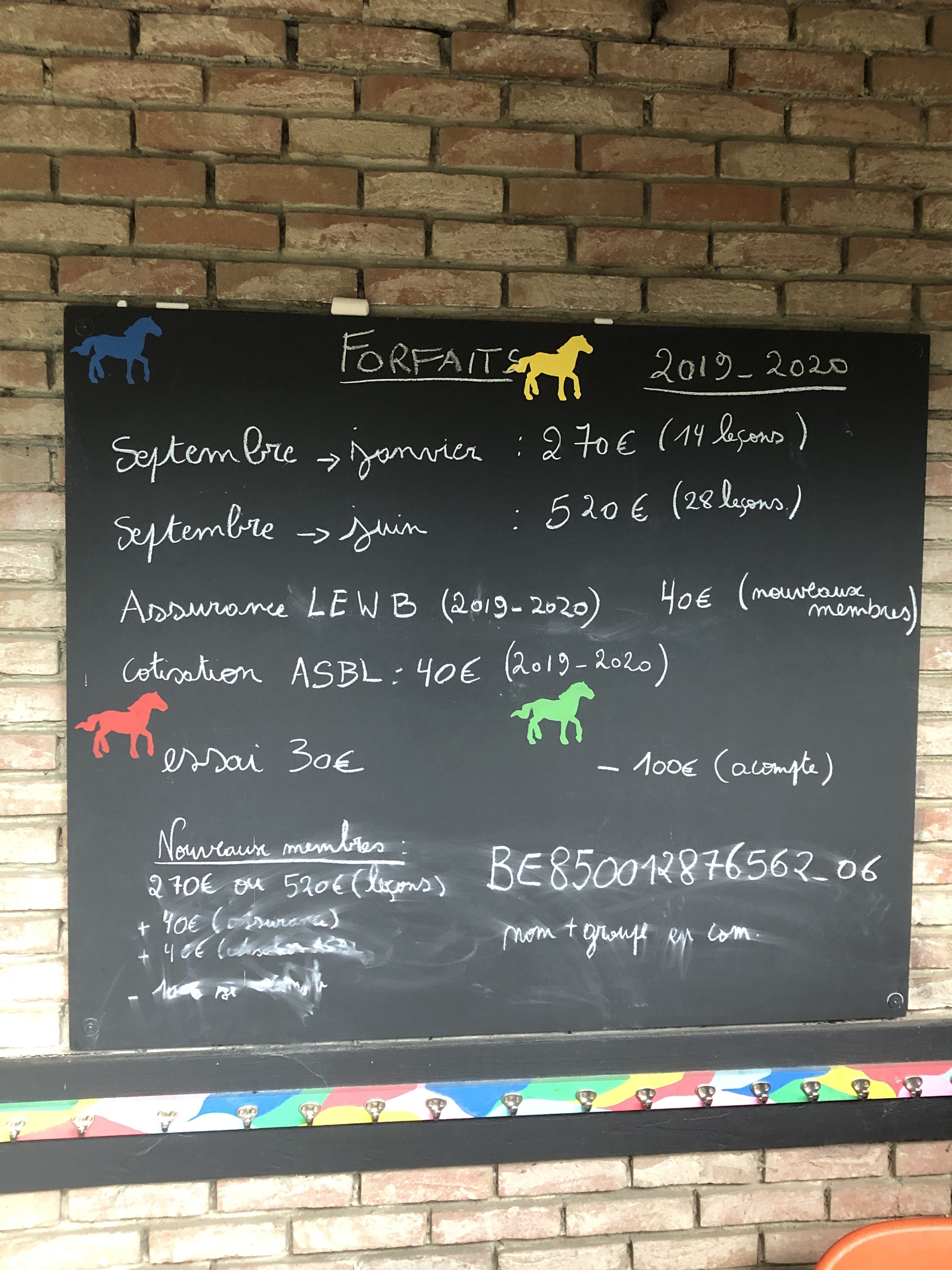 Tarifs mis à jour
